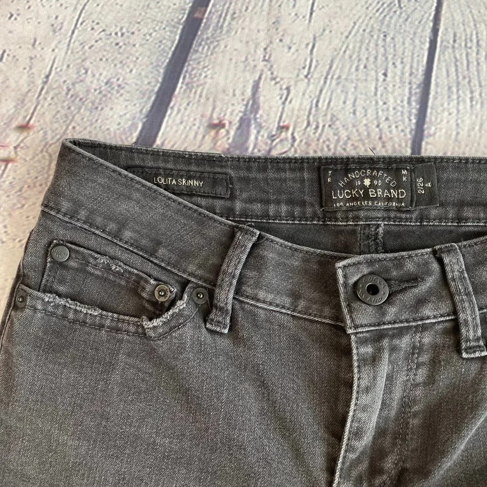 Lucky Brand Lolita Skinny Ripped Jeans - Picture 4 of 7